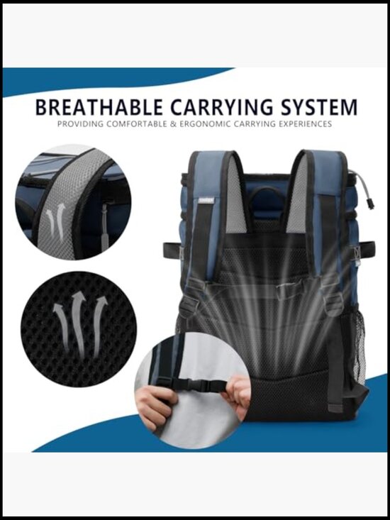 Large Insulated Backpack Cooler 36 Can Capacity Leakproof Waterproof Travel